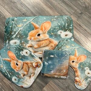 New- rabbit shower curtain set